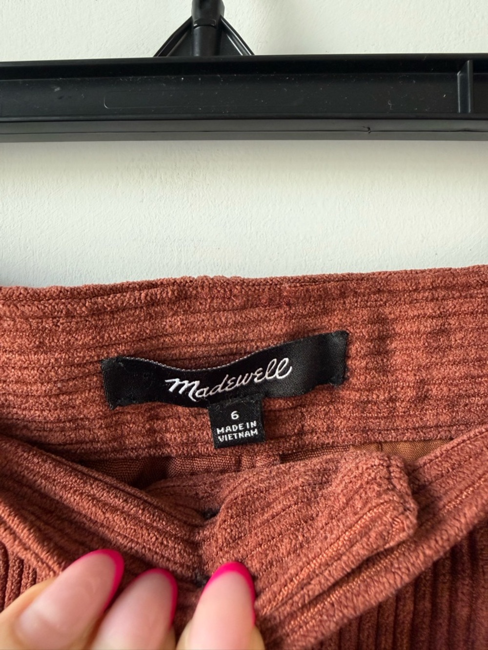 Madewell‎ Corduroy High Rise Tapered Leg Pants Dusty Redwood 6 - Picture 4 of 9